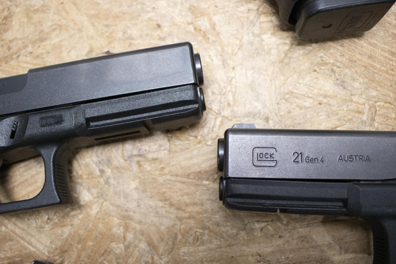 GLOCK 21 Gen4 45ACP Police Trade-In Pistols with Three Magazines